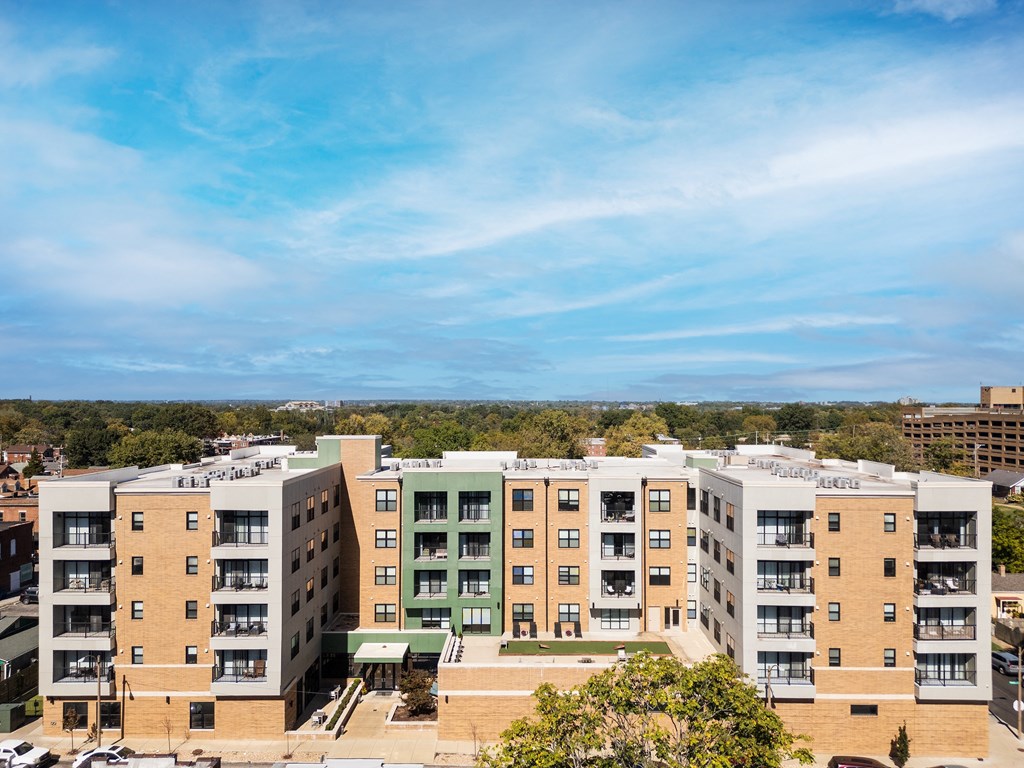 Hibernia building exterior at Hibernia Apartments, St Louis, Missouri