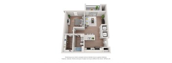 1 bed Floor Plan at The Junction at Rogers, Rogers, AR