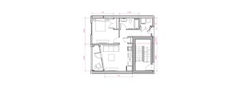 1  Bed   1  Bath   589 Sq. Ft. Liege II - South A7 1x1 Floor Plan at Expo at Forest Park, Missouri, 63112