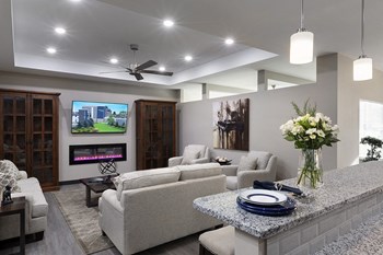 wall mounted tv in front of couch - Photo Gallery 5