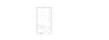 London - S1 Studio Floor Plan at Expo at Forest Park, St. Louis, MO, 63112
