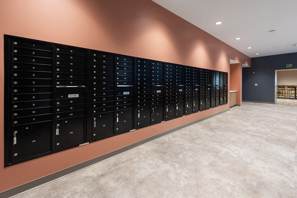 mail room at The Residences at Delmar DivINe, St Louis, MO, 63112