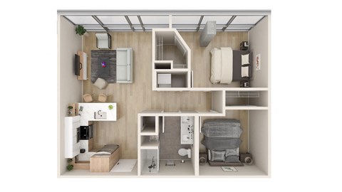 Cooper 2  Bed   1  Bath at One Foundry Way, St. Louis, 63110