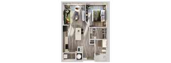 A1 floorplan at The Porter, Missouri  
