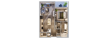 A4 floorplan at The Porter, Maryland Heights, MO 63146  