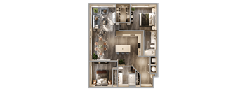 B3 floorplan at The Porter, Maryland Heights, 63146  