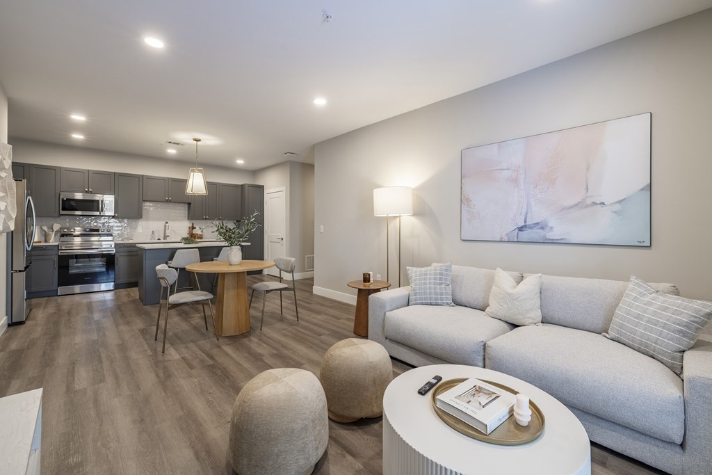 Living Room With Kitchen at Preserve at Sycamore Creek, Osage Beach, MO 65065