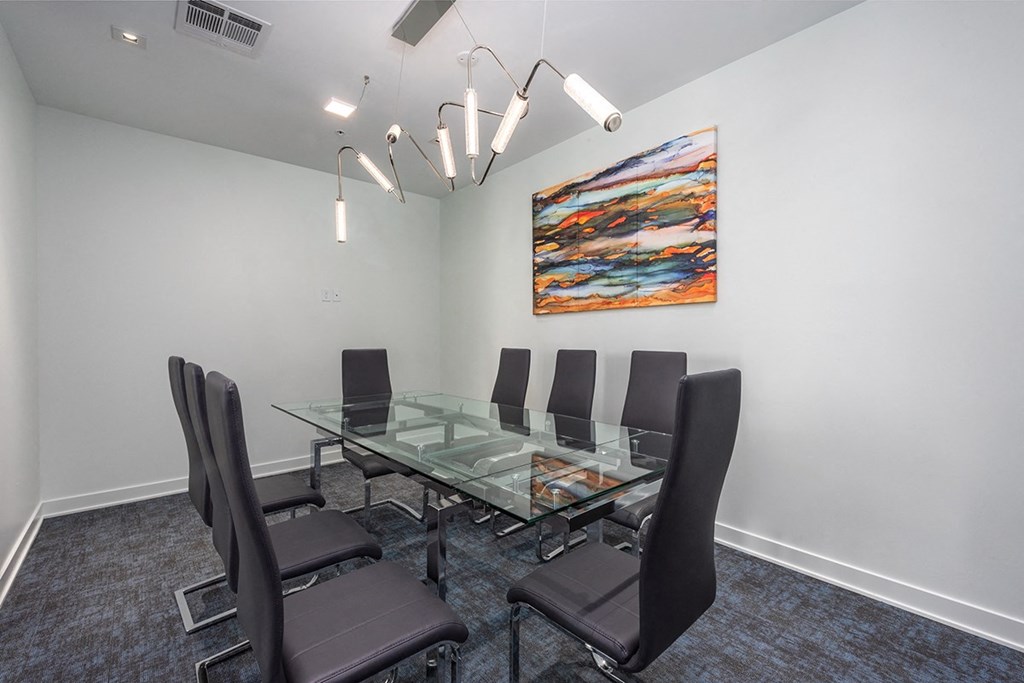 Steelcote Flats clubhouse conference room at Steelcote Square, St. Louis