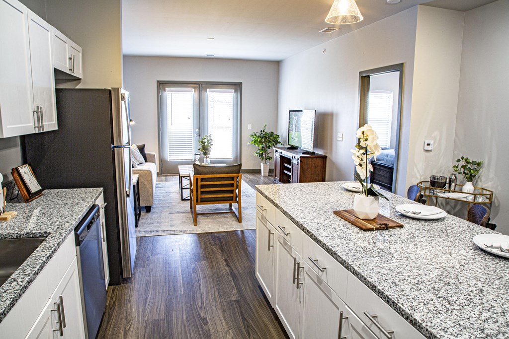 Granite Countertop Kitchen at Heartland View Apartments, Missouri, 63385