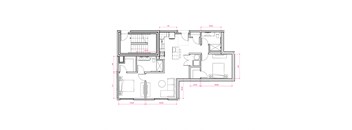 2  Bed   2  Bath   967 Sq. Ft. San Francisco - South C5  Floor Plan at Expo at Forest Park, St. Louis, 63112