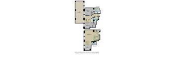 floor plan of the second and third floors of the house at Park Pacific, St. Louis, MO, 63103