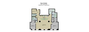the floor plan of the second level of the lofted house at Park Pacific, St. Louis