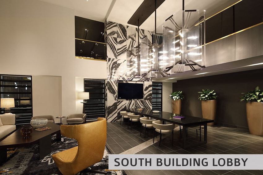 a rendering of the south building lobby - Photo Gallery