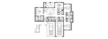 3 bed 2 bath B Floorplan at The Residences at Toscana Park, Granger, Indiana