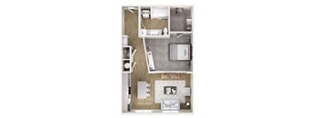 1 bed 1 bath B at The Oliver Apartments, Olivette