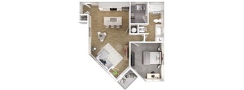 1 bed 1 bath C at The Oliver Apartments, Missouri