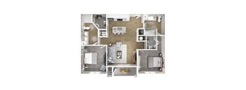 2 bed 2 bath A at The Oliver Apartments, Olivette, MO
