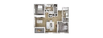 2 bed 2 bath B at The Oliver Apartments, Olivette, 63132