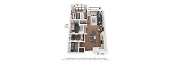 A1 Floorplan at Plaza at Pinnacle Hills, Rogers, AR, 72758