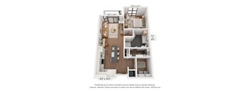 A1_A Floorplan at Plaza at Pinnacle Hills, Rogers, AR