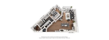 A2 Floorplan at Plaza at Pinnacle Hills, Rogers, AR