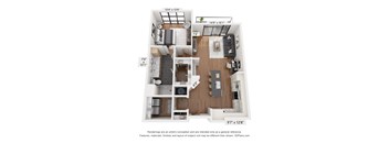 A4 Floorplan at Plaza at Pinnacle Hills, Rogers, 72758