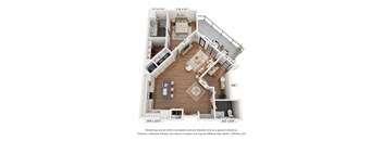 A5 Floorplan at Plaza at Pinnacle Hills, Rogers, Arkansas