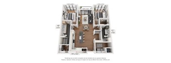 B1 Floorplan at Plaza at Pinnacle Hills, Rogers, Arkansas