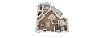 B3 Floorplan at Plaza at Pinnacle Hills, Arkansas