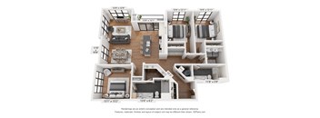 C1 Floorplan at Plaza at Pinnacle Hills, Rogers, AR, 72758
