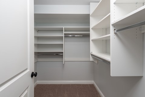 York House large designer closet with built-in shelving