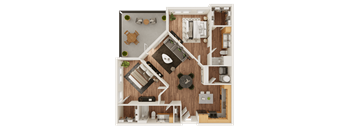 B2 Floor Plan at Timber Club, St. Peters