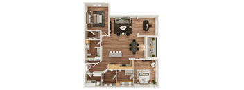 B3 Floor Plan at Timber Club, St. Peters, MO 63304