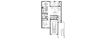 1 bed 1 bath Floorplan at The Residences at Toscana Park, Granger, Indiana