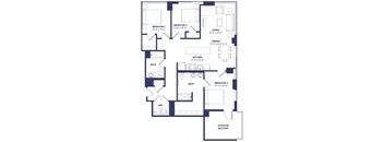 Unit 01A 1366sf at Two Twelve Clayton, Clayton