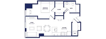 Unit 08 720sf at Two Twelve Clayton, Clayton, MO, 63105