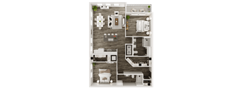 a 2103 sq ft floor plan with a bedroom and a living room