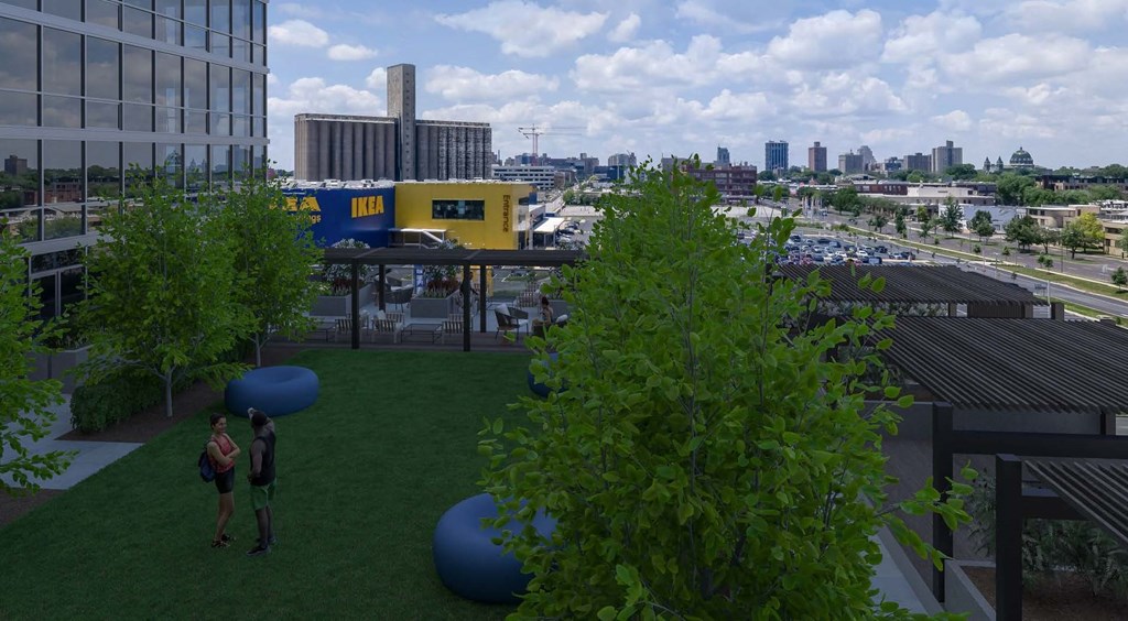 a view of the city from the roof of a building  at One Foundry Way, Missouri