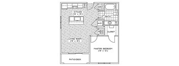 A1-1 Floor Plan at Piazza on West Pine, Saint Louis, MO
