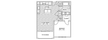 A1 Floor Plan at Piazza on West Pine, Saint Louis, MO, 63108