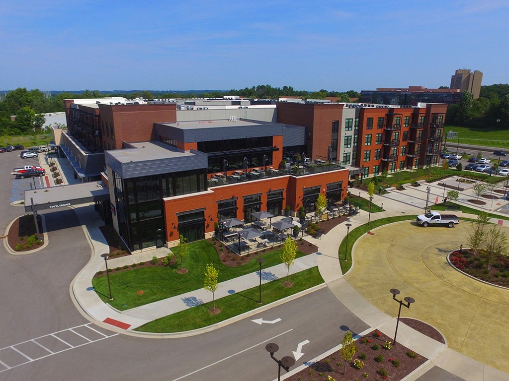 Drone View at Wildhorse Apartments, Chesterfield, Missouri