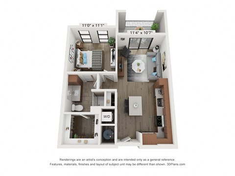Arabian Floor Plan at Wildhorse Apartments, Missouri