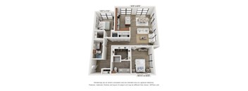 Mustang Floor Plan at Wildhorse Apartments, Missouri