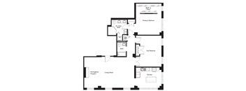 YH D 1709sf Floor Plan at York House, Saint Louis