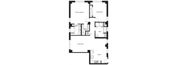 YH E 1425sf Floor Plan at York House, Missouri