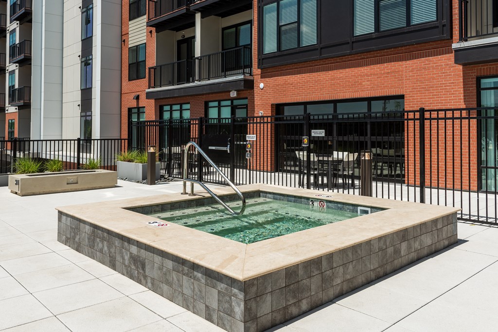 Relaxing hot tub  at Chapter at the Streets of St Charles, Missouri