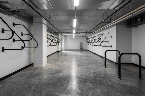 Large bike storage room at Chapter at the Streets of St Charles, Saint Charles, MO