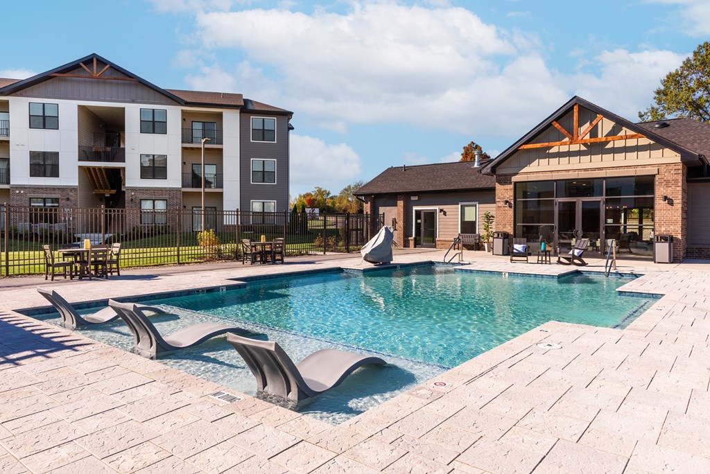 our apartments offer a swimming pool in front of our building