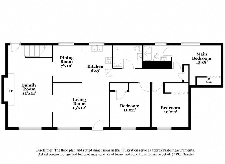 the plan of the floor plan for the apartment