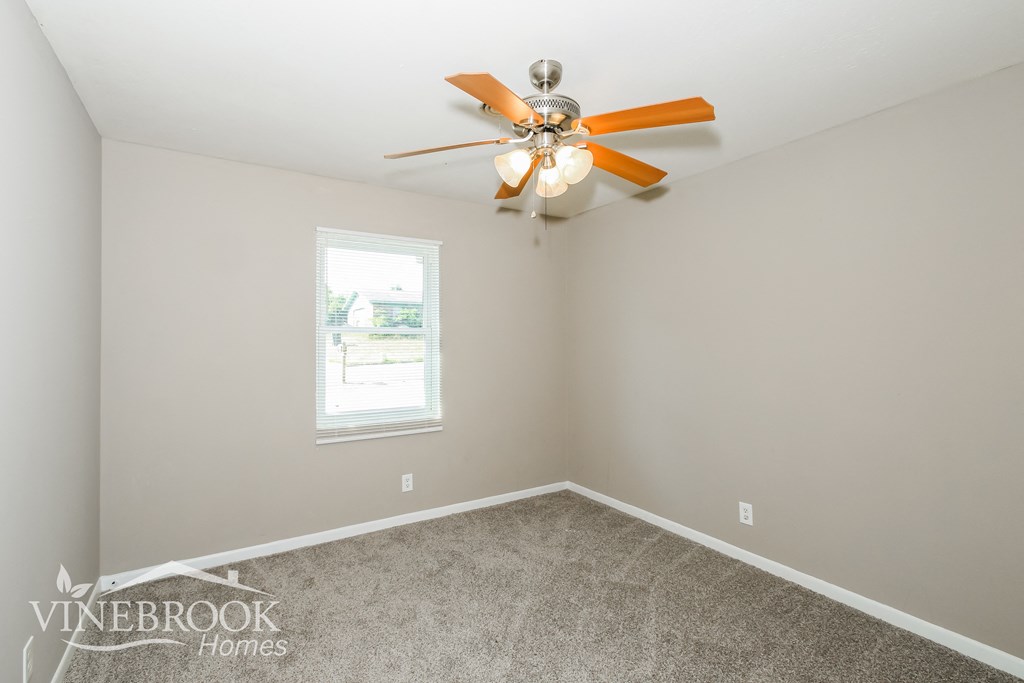 the living room is clean and ready for us to move in